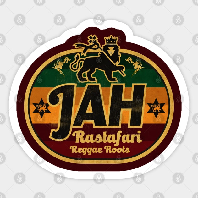 Reggae Roots Rasta Label Sticker by CTShirts